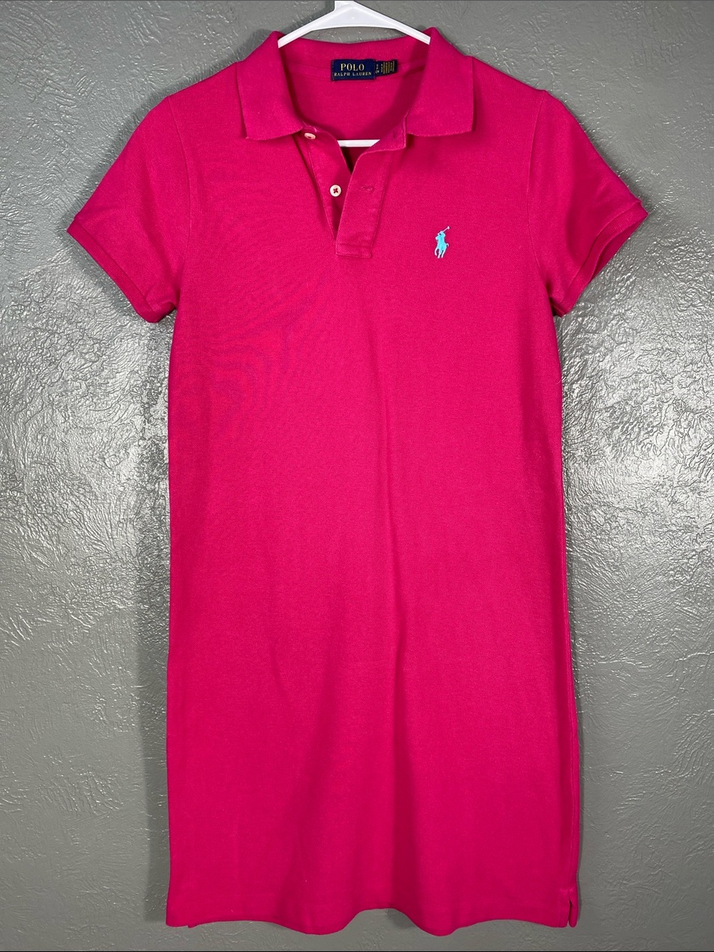 Polo Ralph Lauren Dress Womens S Pink Polo Shirt Mini Turquoise Pony Logo
